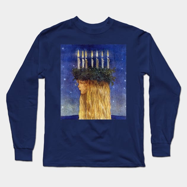 St. Lucia - John Bauer, advent Long Sleeve T-Shirt by forgottenbeauty